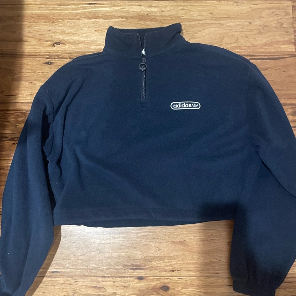Fleece Adidas Cropped Half-Zip